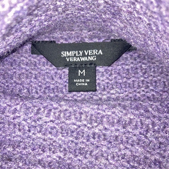Simply Vera Vera Wang Lavender Turtleneck Sweater - Picture 2 of 3